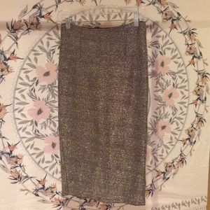 Topshop Metallic Skirt